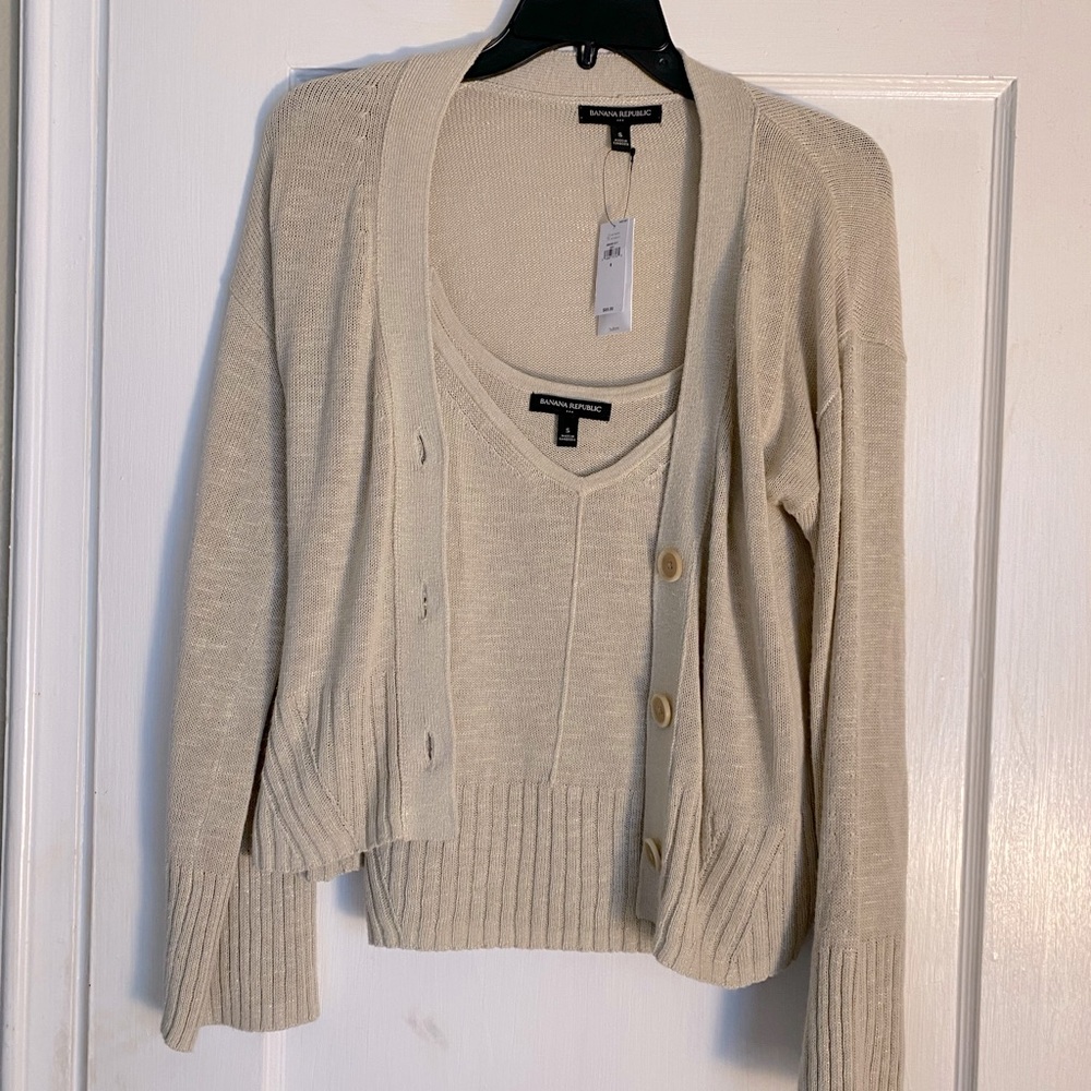 NWT Banana Republic sweater tank set